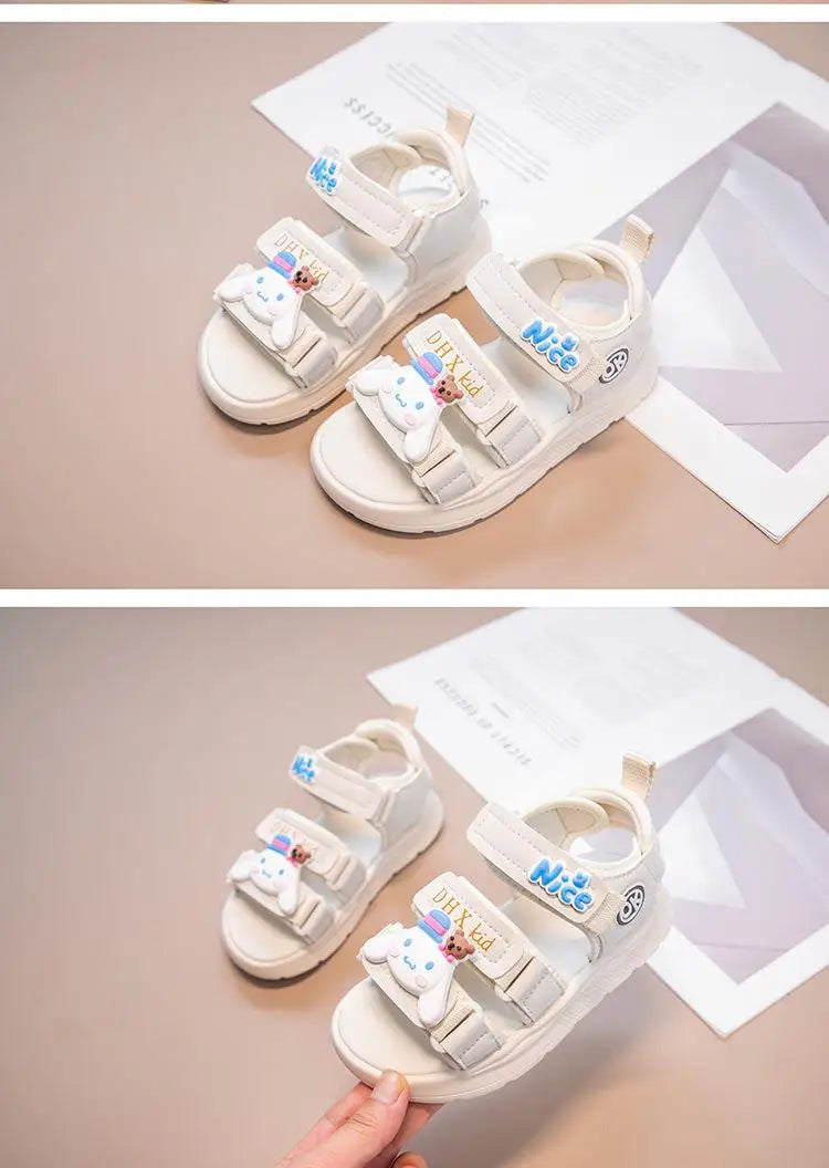 Kids Girls Sandal Sanrio Kawaii Anime Melody Children Shoes Girly Heart Summer Cute Cartoon Student Beach Shoes