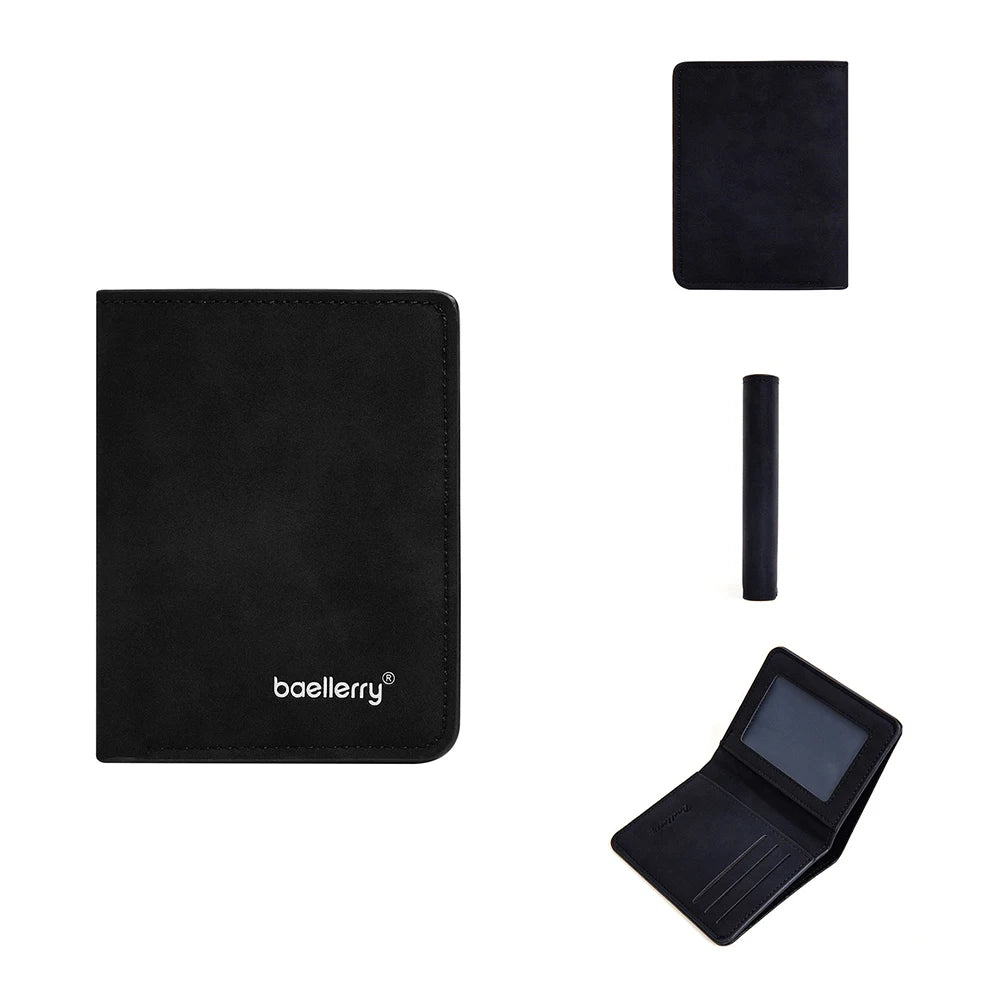 Baellerry Wallet for Men PU Leather Front Pocket Minimalist Money Clip Travel Essentials