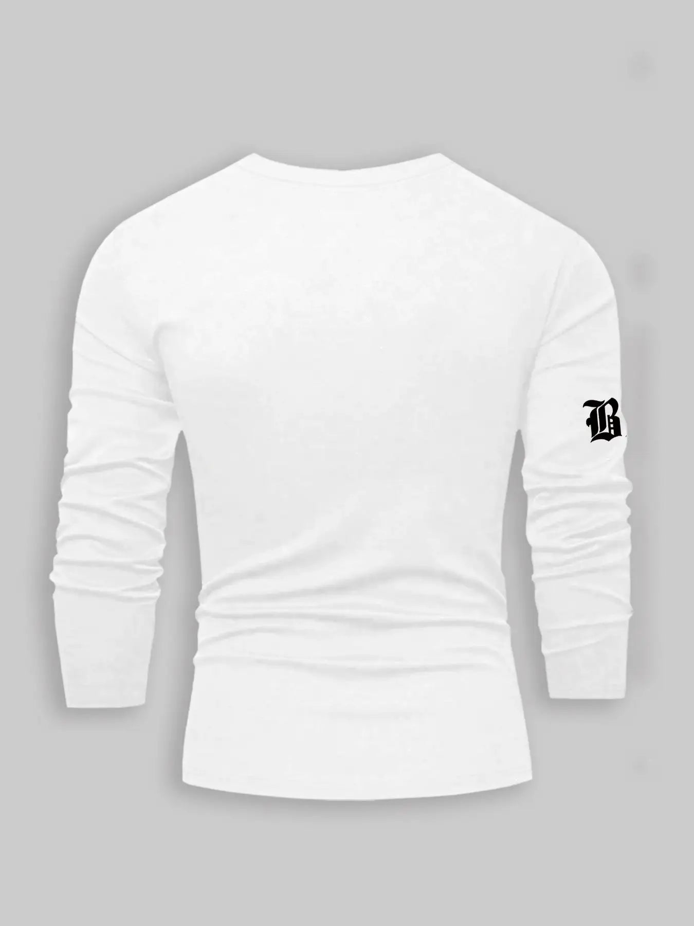 Long-sleeve T-shirt, casual streetwear, basic style, essential for spring/fall. Soft and comfortable fabric. Suitable for use