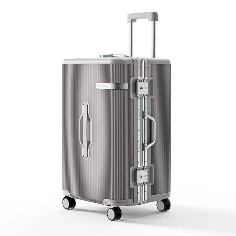 2026 New Luggage Aluminum Frame  ABS+PC 26/28 inch Large Size Travel Suitcases 20inch Cabin Bag Password Trolley Case