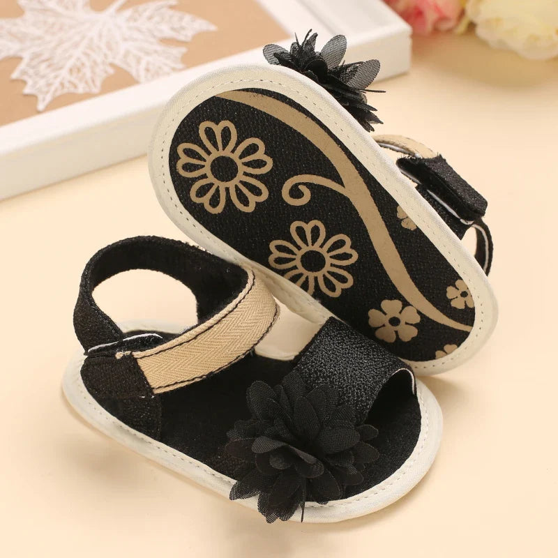 VALEN SINA 0-18M Newborn Baby Girls Summer Shoes Sandals First Walkers Newborn Shoes Casual Soft Sole Sandals Toddler Shoes (Available)