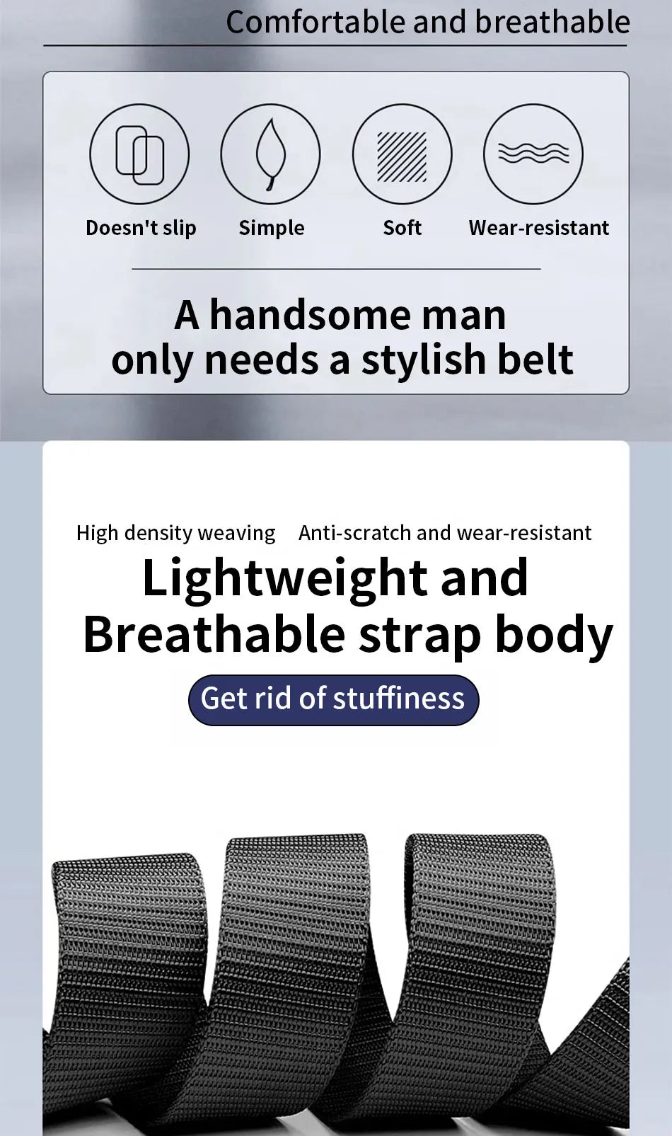 Stylish Men's  Belt - Fashion Belts for Daily Life, Leisure, Party, Festival, Work, and Business Automatic Buckle