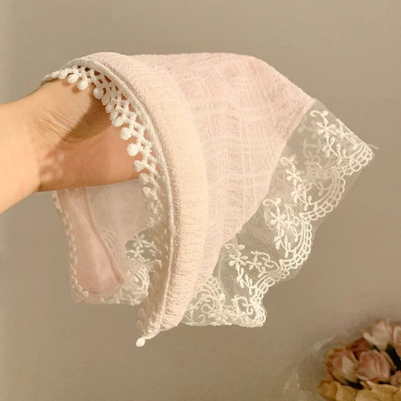Lace Triangular Hair Scarf Headband Square Headscarf Hairband Turban Bandage Bandana Headband Women Headwarp Hair Accessories
