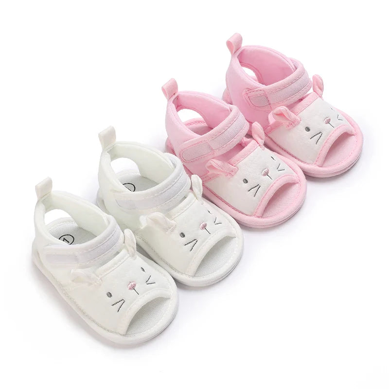 VALEN SINA 0-18M Newborn Baby Girls Summer Shoes Sandals First Walkers Newborn Shoes Casual Soft Sole Sandals Toddler Shoes (Available)