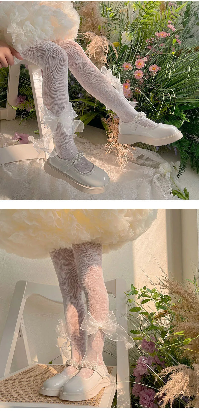 Kids Stockings Bow-tie Girls' Lace Tights Children's Mosquito-proof Dance Socks Baby Girl Clothes Baby Tights for Girls