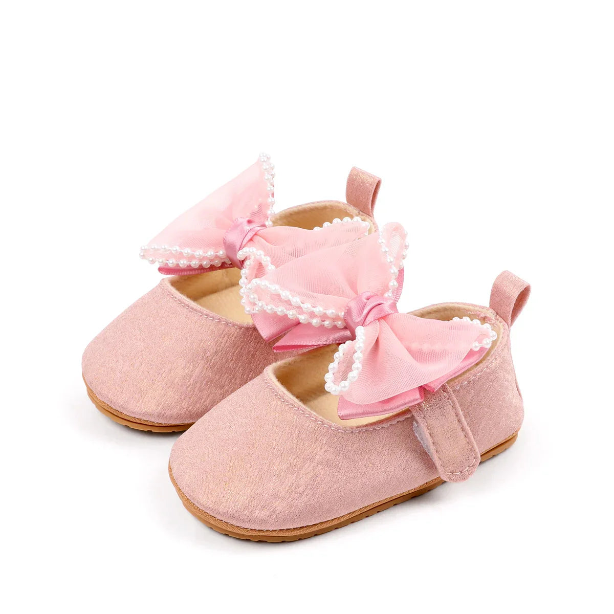 Baby Shoes Girl Baby Cute Bow PU Princess Shoes Soft Cloth Sole Comfortable Walking Shoes Spring and Autumn Sweet Design