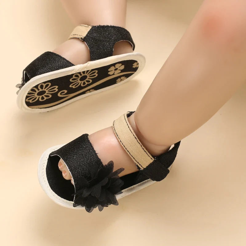 VALEN SINA 0-18M Newborn Baby Girls Summer Shoes Sandals First Walkers Newborn Shoes Casual Soft Sole Sandals Toddler Shoes (Available)