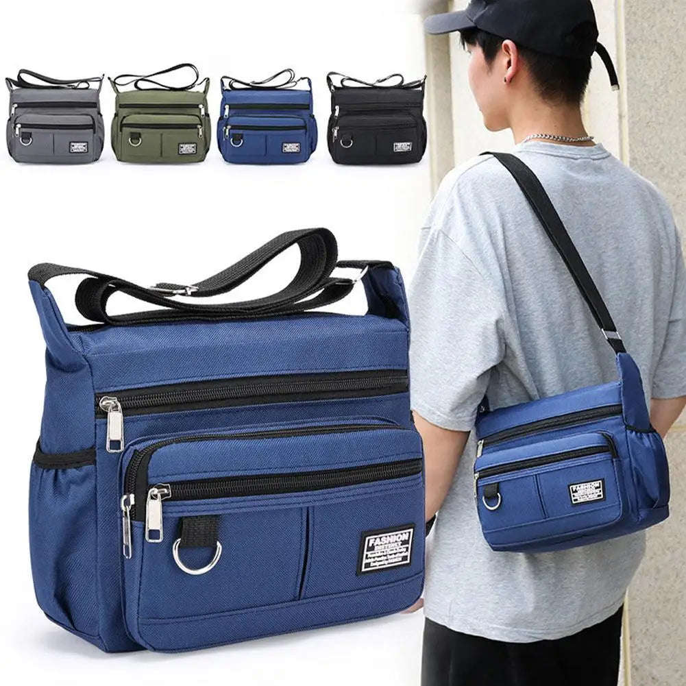 Men's Messenger Bag Men Crossbody Bag Single Shoulder Bags Big Capacity Storage Bag Multi-Pockets Business Crossbody Bags