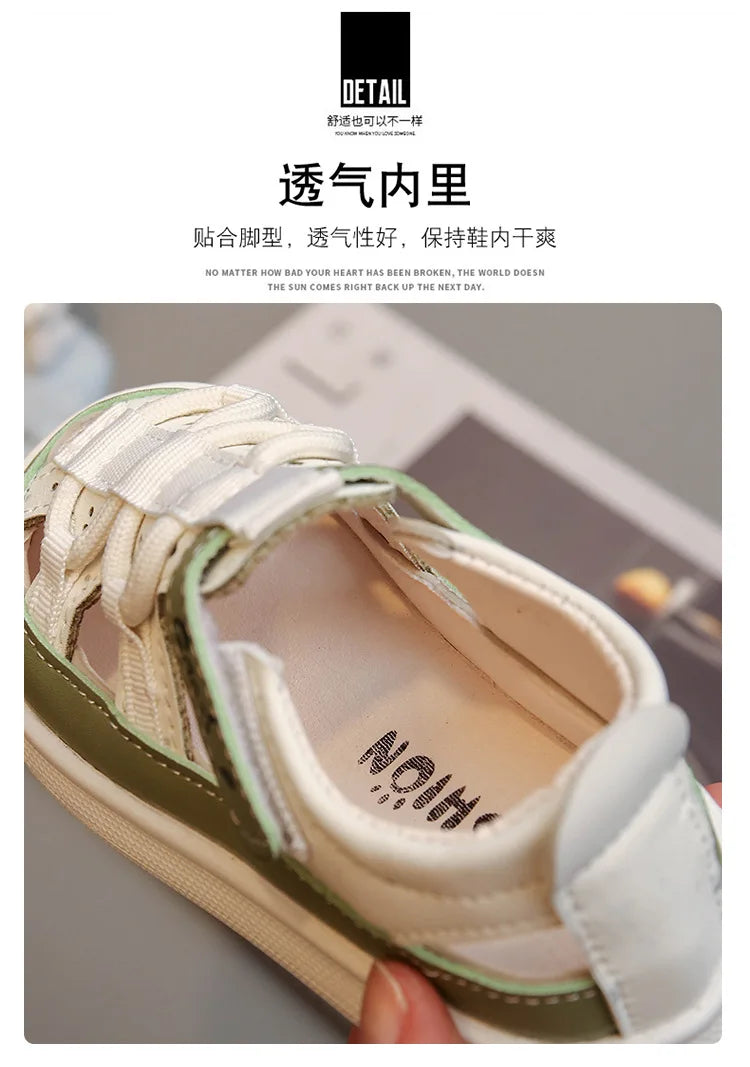 Summer New Children's Sandals Soft Bottom Non slip Boy Sandals Fashion Girls' Beach Shoes Punch Out Girls' Shoes Boy Casual Shoe