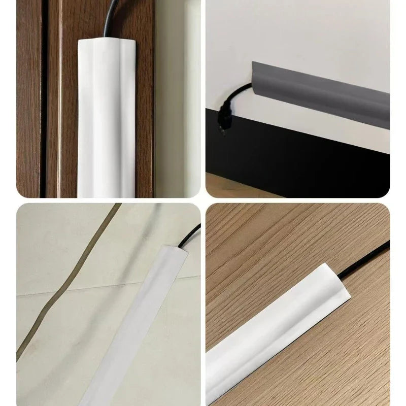 Invisible Soft Floor Wire Trough Anti Stepping Ground Mount Cable Organizer Home Office Decoration Open Management Wire Trough