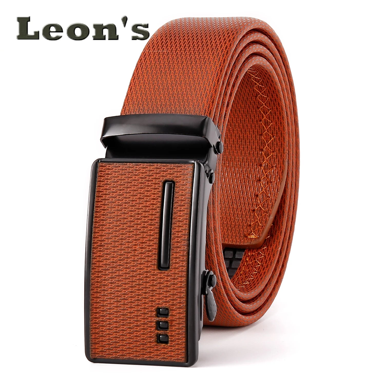 Dark Color Mens Belt Automatic Buckle Stylish Geometric Pattern Durable   Fashion Accessory Gift Letter Designer Belt for Men