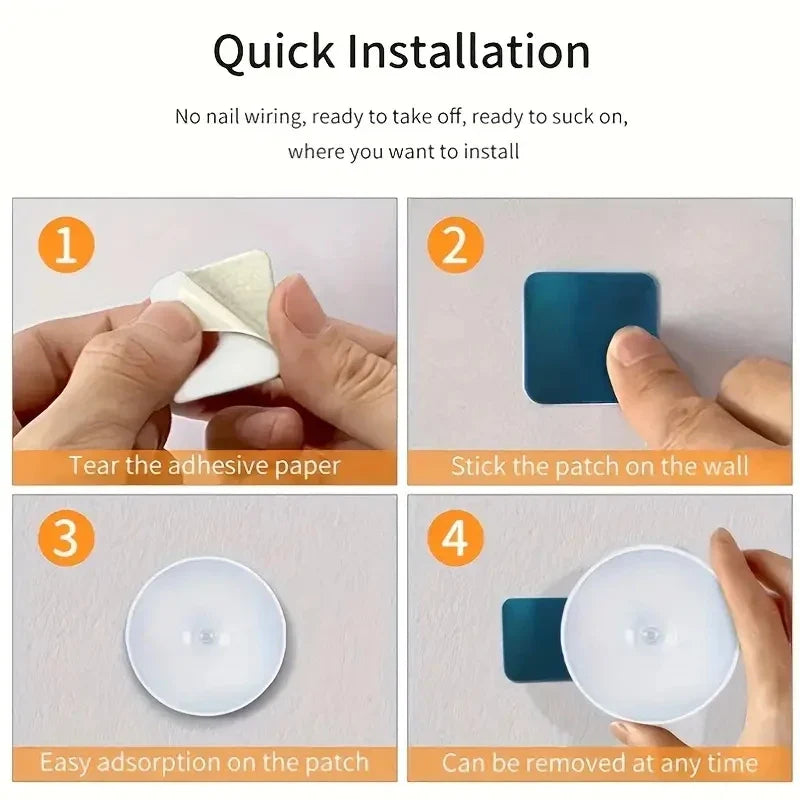 Motion Sensor Night Light - Wireless LED Detector Lamp for Bedroom, Staircase, Closet, and Room Decor-
