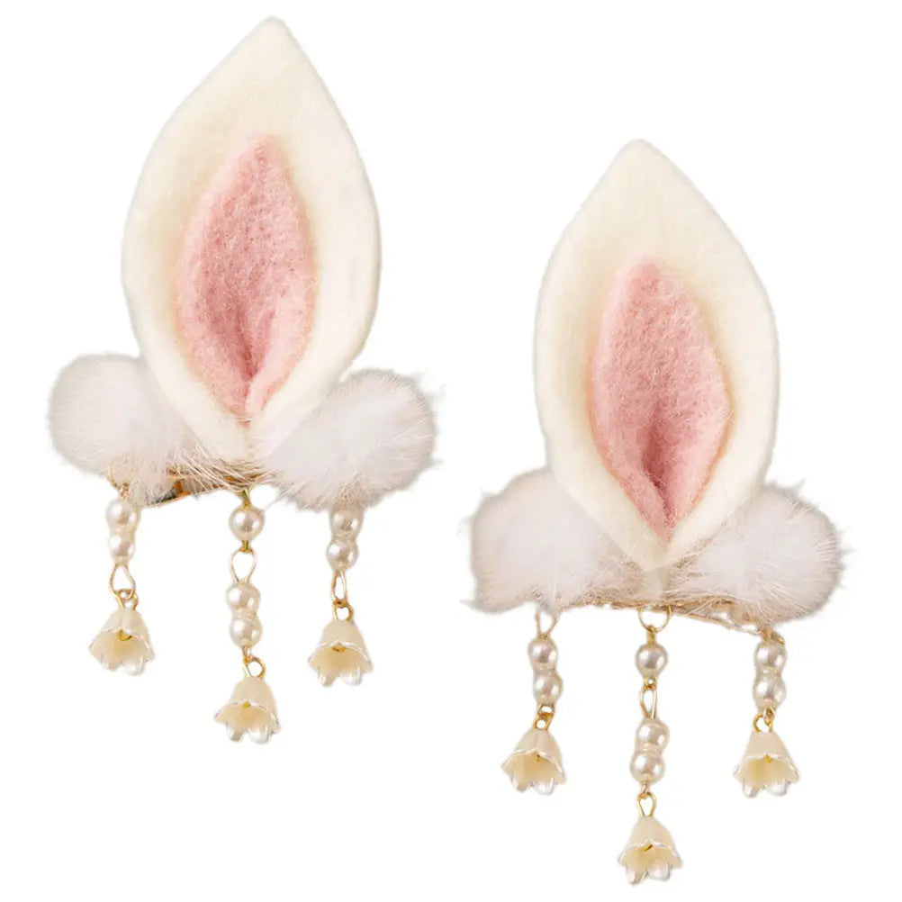 Rabbit Ear Hair Clips Cute Bunny Hairpins for Women Alligator Hair Clips Elegant Daily Party Wedding Photo Shoot