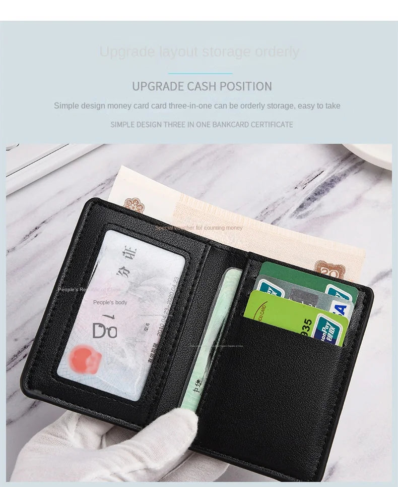 Men's Wallet Short Wallet Card Holder Fashion Thin Multi Card Business Soft Leather Wallet for Men Bolsa Feminina Coin Purse