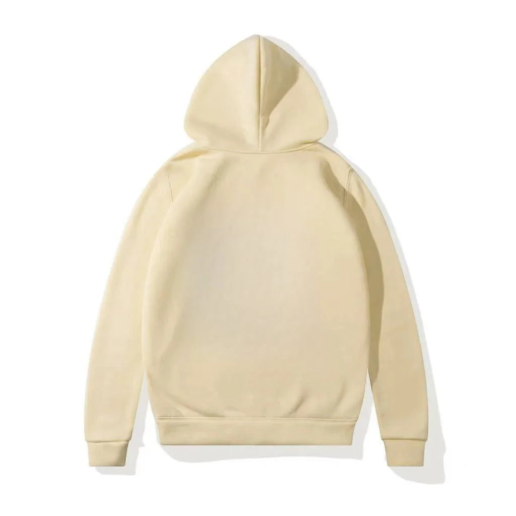 Autumn and winter outerwear with English letter flower print and velvet, simple style, casual and loose, a must-have for men in