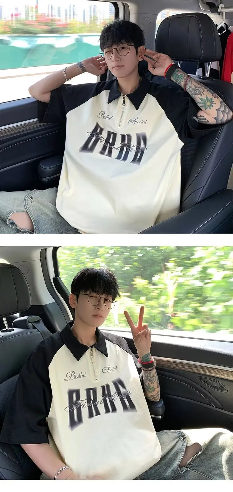 Short Sleeved Polo Shirt For Men Summer American Retro Casual Sportswear Cool And Trendy T-shirt Explosive Street Half Sleeve