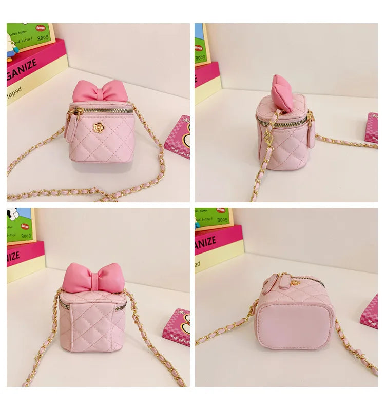 Children Bag New Girl Crossbody Bags Fashion Chain Bags Bow Shoulder Bags Versatile Girl Bag Sweet Princess Bag mochila infantil