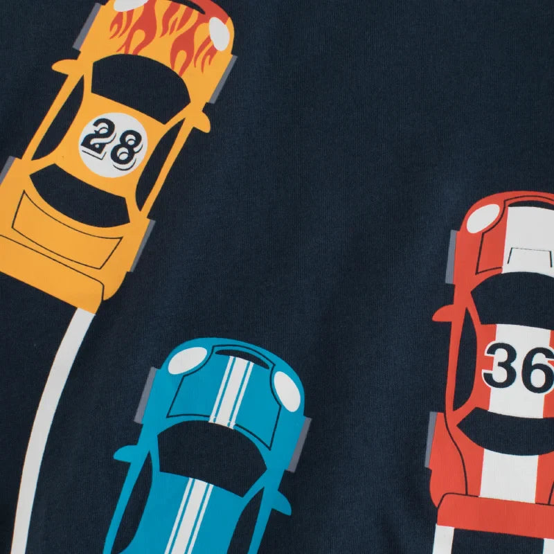 Jumping Meters Hot Selling Boys Girls Summer Baby T Shirts Short Sleeve Cartoon Cars  Toddler Tees Tops Boys Girls Clothing