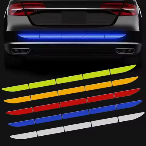 12Pcs/set Car Wheel Stripe Reflective Stickers Night Reflectors Adhesive Safety Decoration Waterproof Tapes For Bicycles Helmet  (Available)