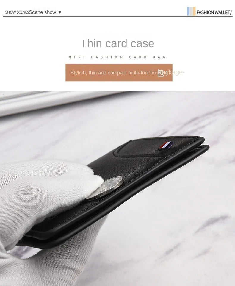 Men's Wallet Short Wallet Card Holder Fashion Thin Multi Card Business Soft Leather Wallet for Men Bolsa Feminina Coin Purse