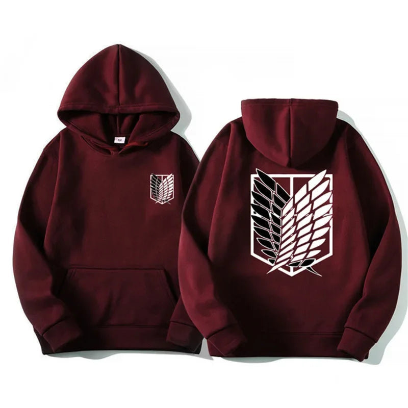 Men's Hoodie Anime Hoodies Men and Women Streetwear Pullover Harajuku Shingeki No Kyojin Hoodies Sweatshirt
