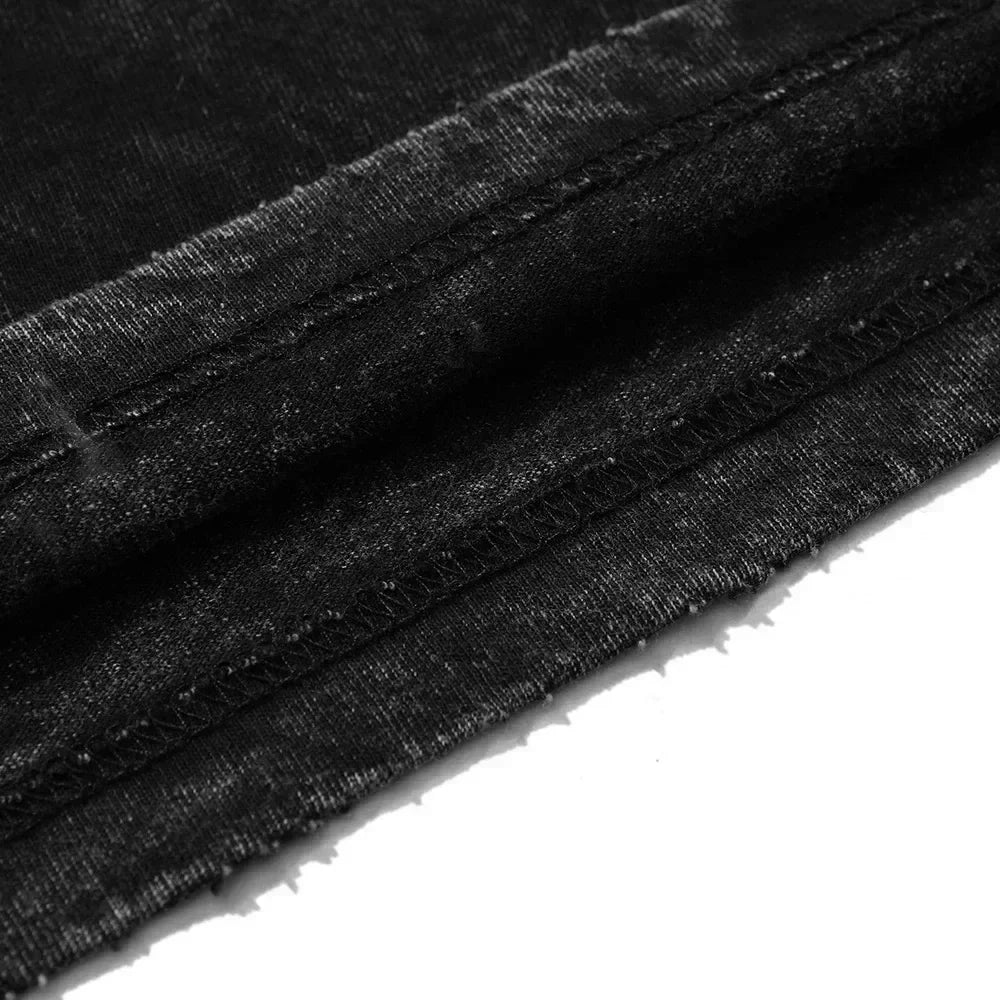 Men's T Shirt Vintage 90s Shadows Hedgehogs Washed T-Shirts Fashion Summer Tees Basic Printed Cotton Clothing Tops Birthday Gift