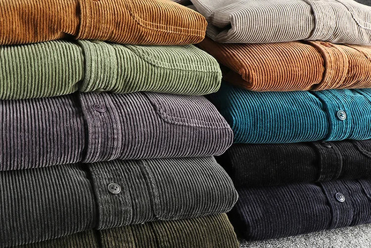 Men Loose Shirt Coat Long Sleeve Single Breasted Casual Shirts Pocket Spliced Turn Down Collar Blouses Cardigan Solid Autumn