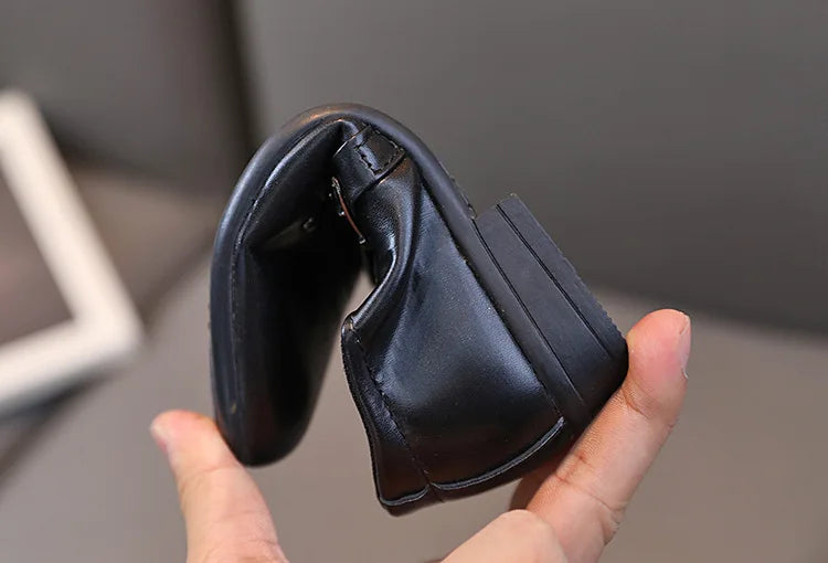 New Kids Shoes for Boys Performance Mary Jane Shoes for Fashion Party Wedding Shows Children Black Slip-on Loafers Leather Shoes
