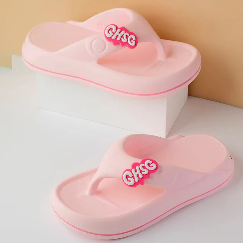 Solid Color Non-slip Leisure Couple Slippers Women Summer Beach Slippers Outdoor Women Flip Flops Breathable Beach sandals women (Available)