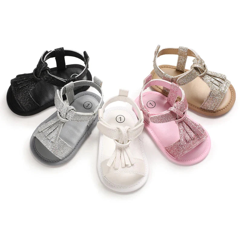 VALEN SINA 0-18M Newborn Baby Girls Summer Shoes Sandals First Walkers Newborn Shoes Casual Soft Sole Sandals Toddler Shoes (Available)