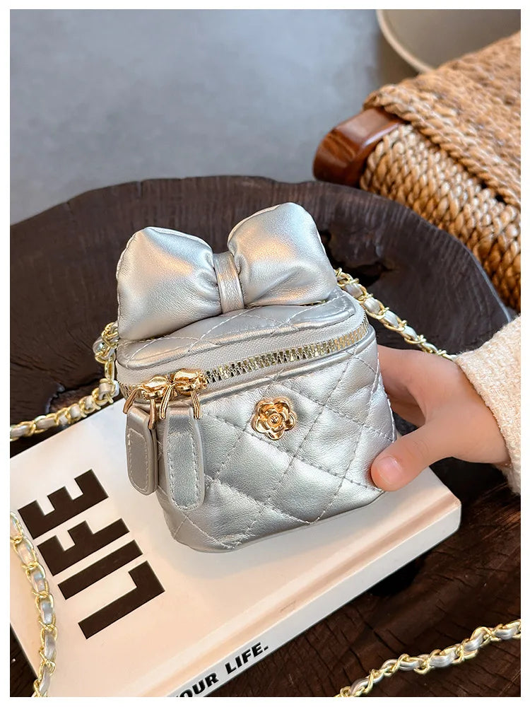 Children Bag New Girl Crossbody Bags Fashion Chain Bags Bow Shoulder Bags Versatile Girl Bag Sweet Princess Bag mochila infantil