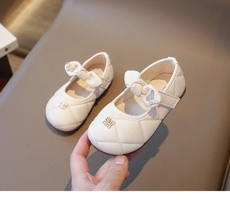 Toddler Little Girl Mary Jane Dress Shoes Ballet Flats for Kids Girl Party School Shoes Bowknot Princess Shoes 21-30