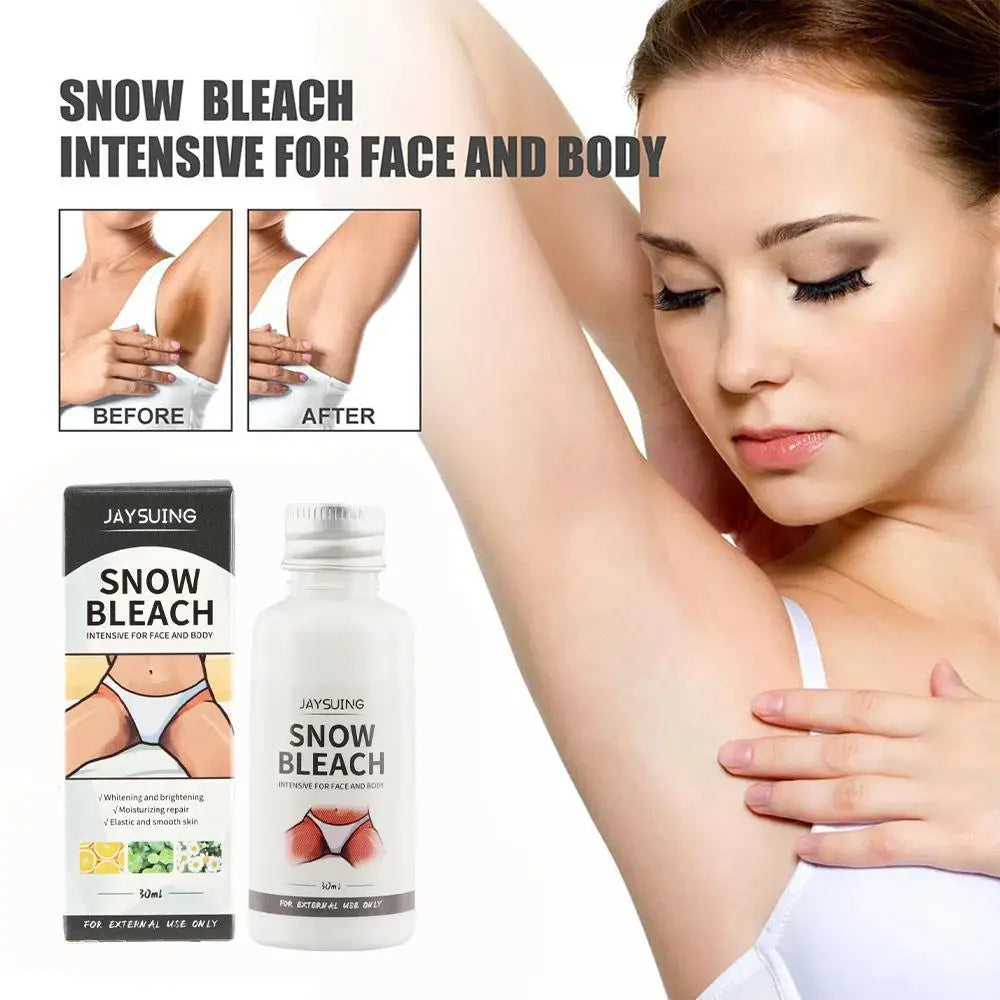 Glowhite Snow Bleach Cream  Hyperpigmentation Lightens Dark Spots Penetrates Skin Layers Brightens Moisturizes Armpit Neck