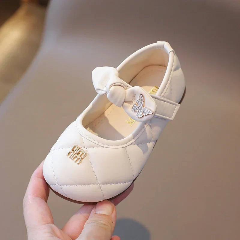 Toddler Little Girl Mary Jane Dress Shoes Ballet Flats for Kids Girl Party School Shoes Bowknot Princess Shoes 21-30