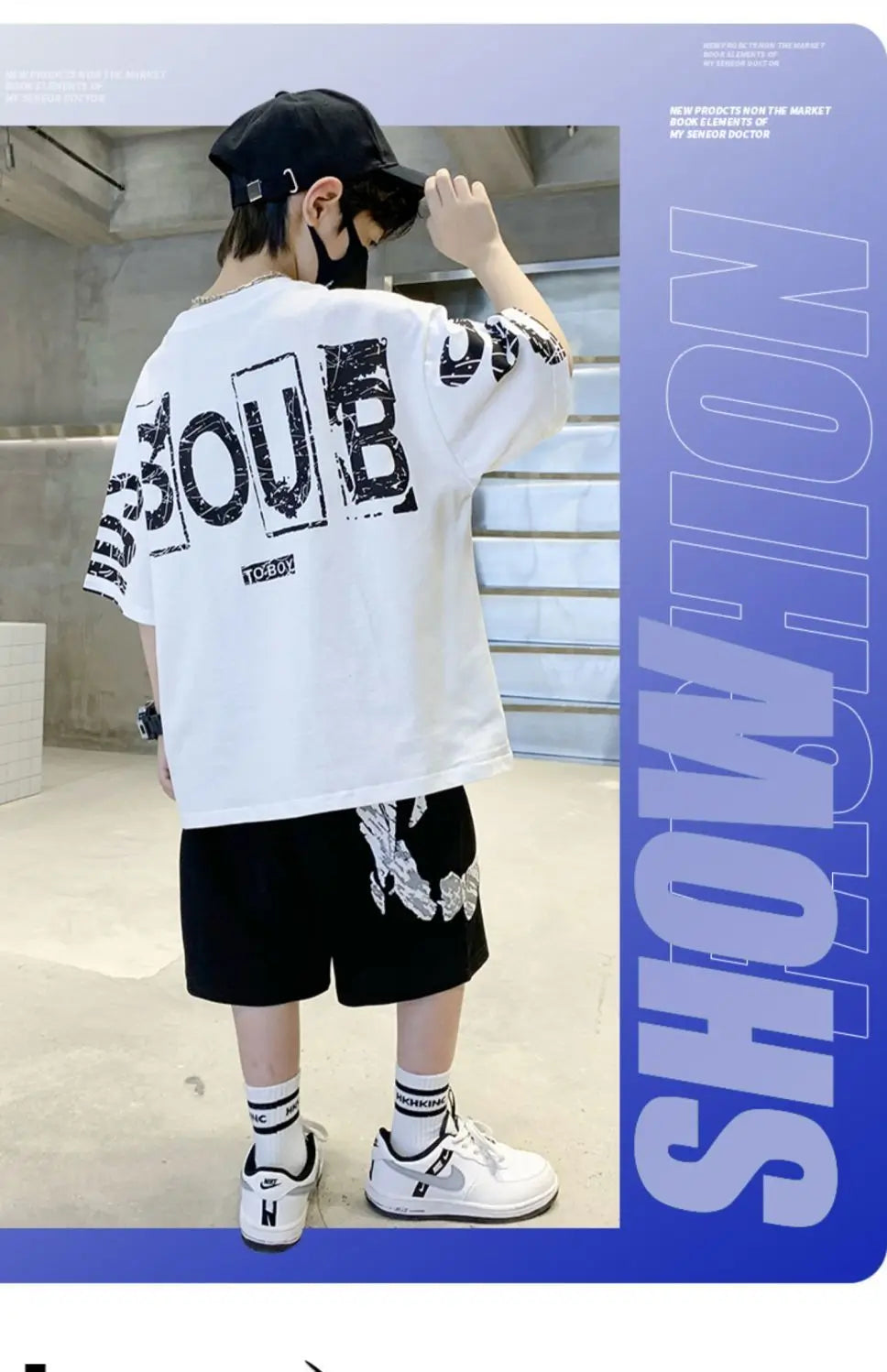 Boys Summer Trendy Casual Sports 2pcs T-shirts+Pants Suits 3-14 Years Teenage Boys Hip Hop Style Fashion Outfits Clothes Sets (Available)