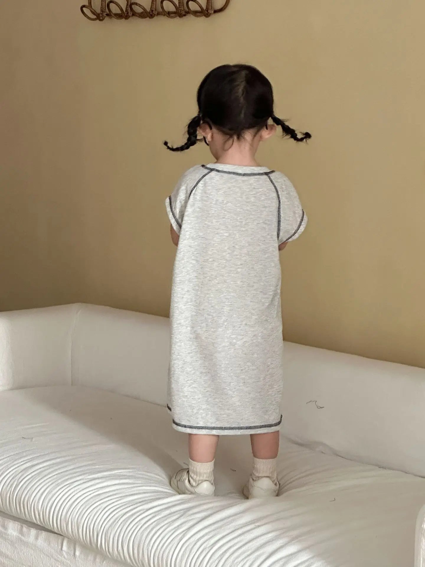 Summer New Children Short Sleeve Clothes Set Boys Letter Print T Shirts 2pcs Suit Girls Vest Dress Kids Brother Sisters Set