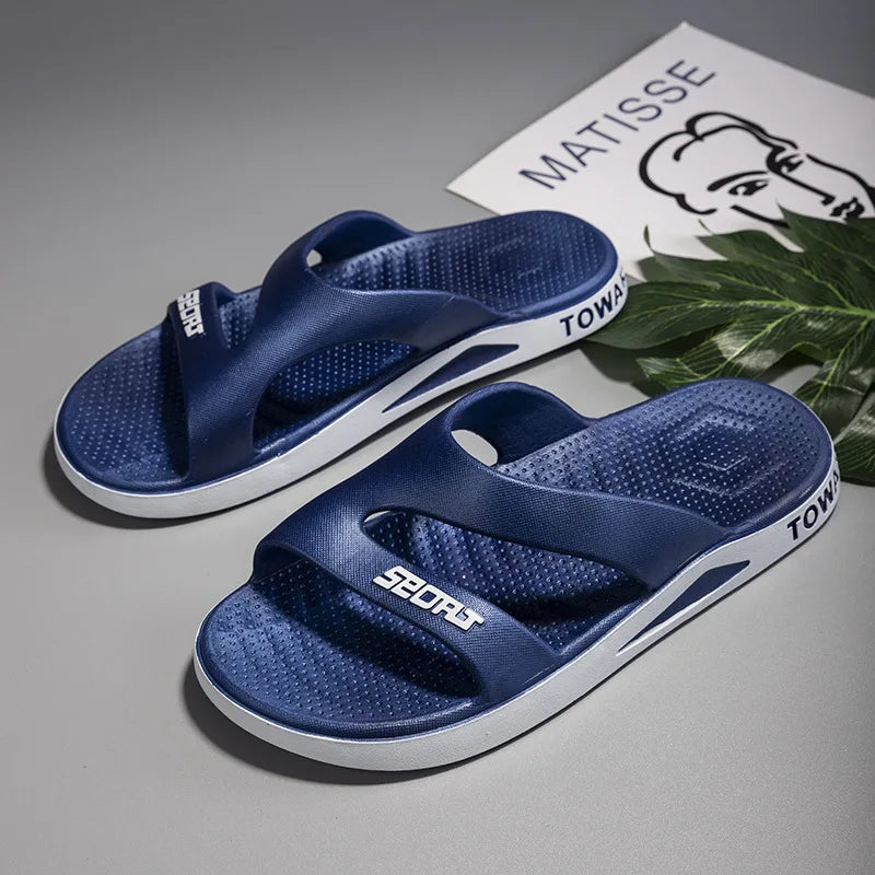 Men's Summer Fashion Slippers for Home ,Soft Soles, PVC Durable Material, Outdoor Sports and Leisure Beach Shoes