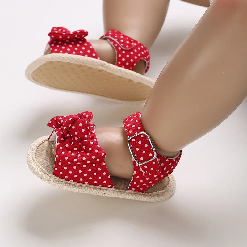 VALEN SINA 0-18M Newborn Baby Girls Summer Shoes Sandals First Walkers Newborn Shoes Casual Soft Sole Sandals Toddler Shoes (Available)