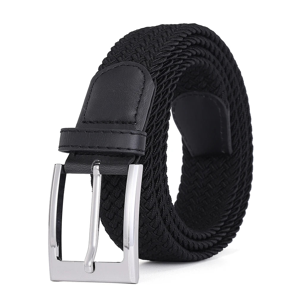 Men's Belt Male Elastic Belts for Men Cinturones Para Hombre Black Mens Belts Jeans Ceinture Homme De Caballero Luxury Designer