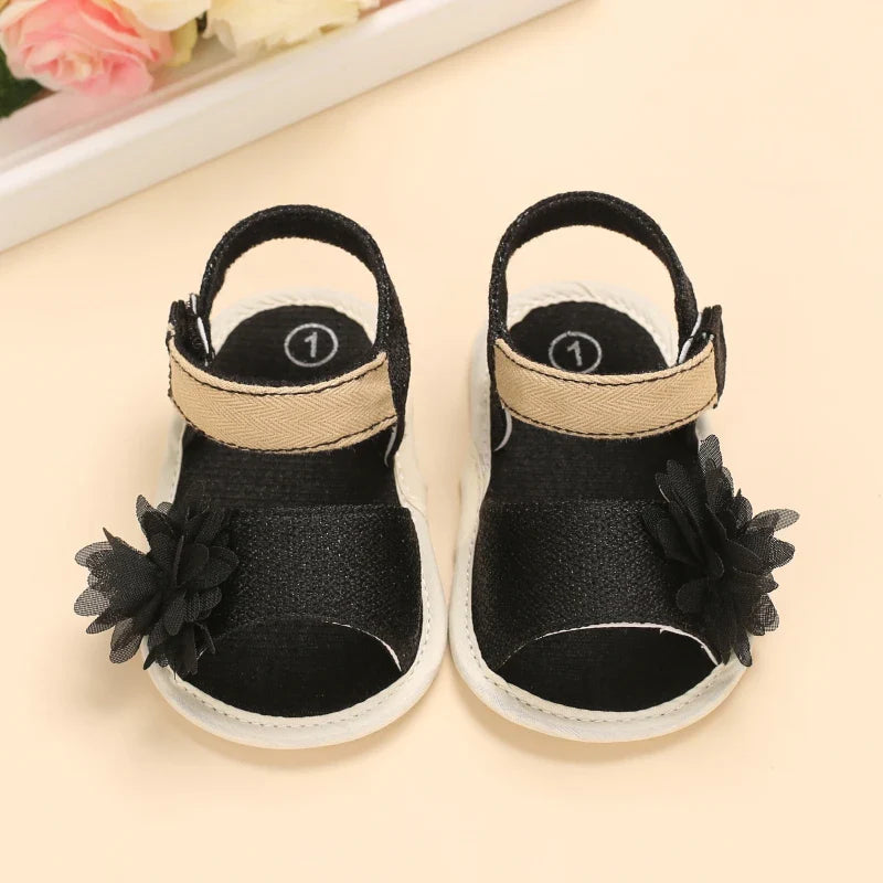 VALEN SINA 0-18M Newborn Baby Girls Summer Shoes Sandals First Walkers Newborn Shoes Casual Soft Sole Sandals Toddler Shoes (Available)