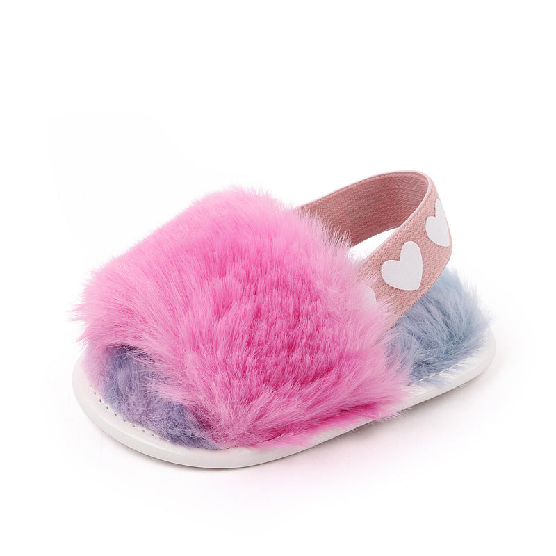 Fashion Faux Fur Baby Shoes For Newborn Spring Winter Cute Infant Toddler Baby Boys Girls Shoes