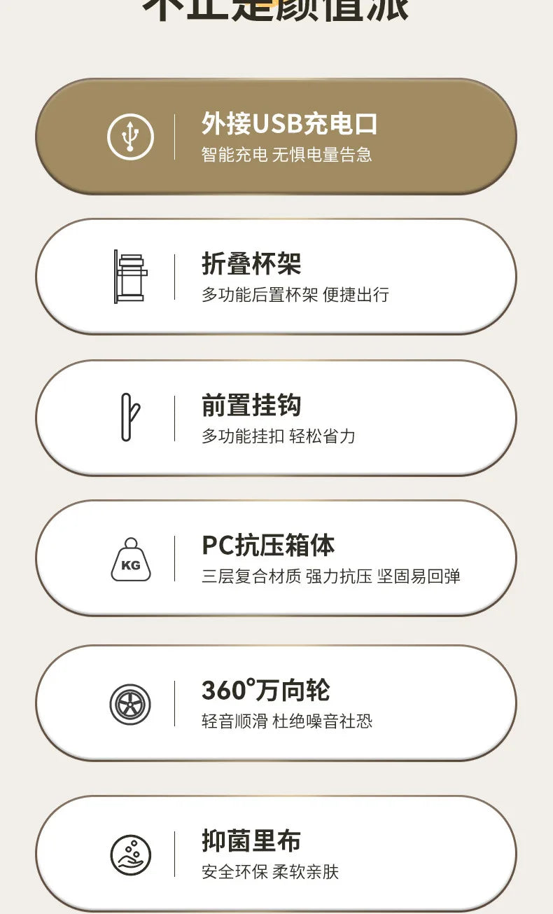 20 inch luggage case, new large capacity suitcase, 24 aluminum frame travel case, durable password box