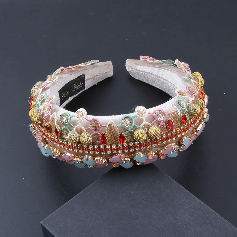 Gorgeous Personality Rhinestone Headwear Fashion Hairband Luxury Baroque Rhinestone Headband Wedding Ladies Bridal Hair