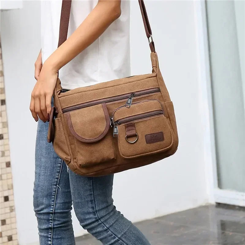 Casual Tote Travel Male Crossbody Bag Men's Canvas Shoulder Bags Luxury Messenger Bags Fashion High Quality Handbag Chest Bag