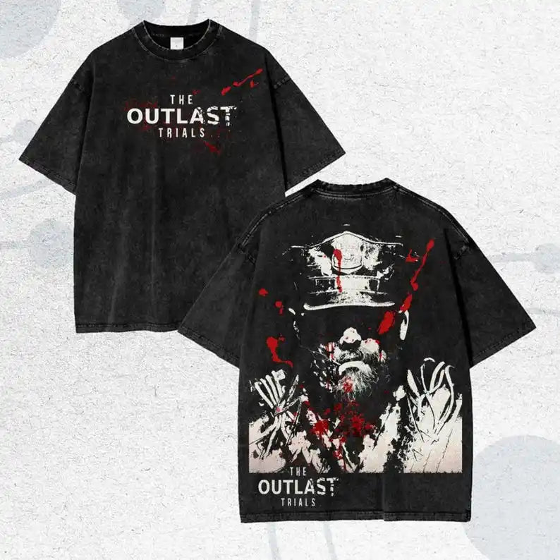 Hot Horror Game The Outlast Trials Washed Tshirt personality Clothes Suitable for all seasons Plus Size Unisex Streetwear soft