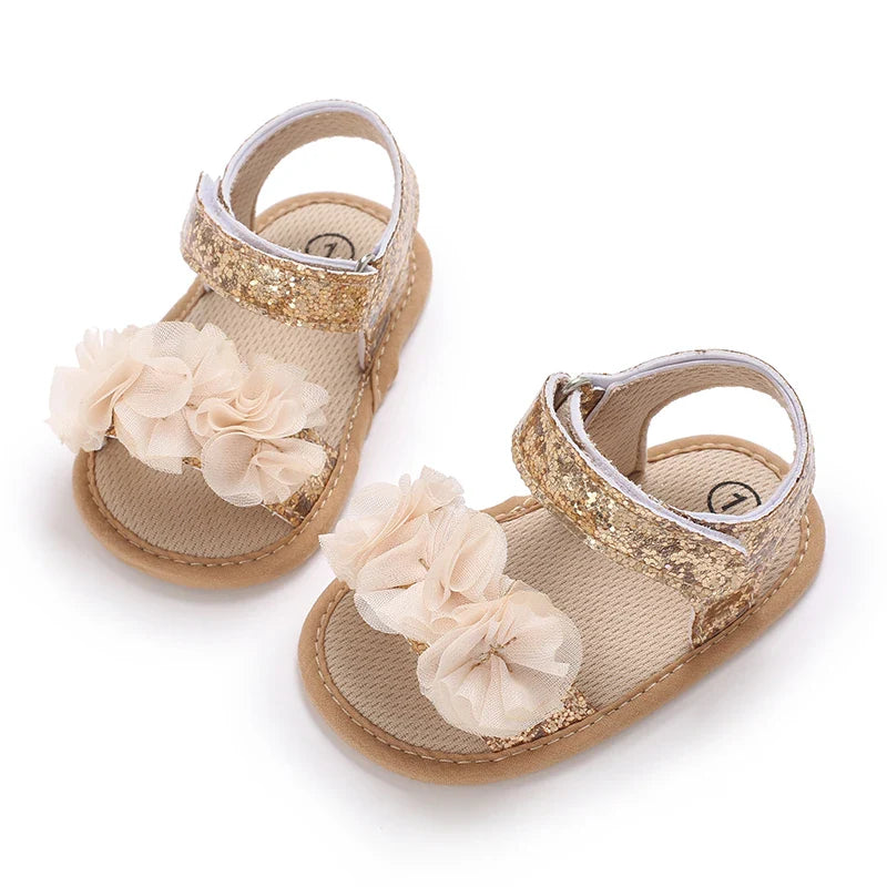 VALEN SINA 0-18M Newborn Baby Girls Summer Shoes Sandals First Walkers Newborn Shoes Casual Soft Sole Sandals Toddler Shoes (Available)