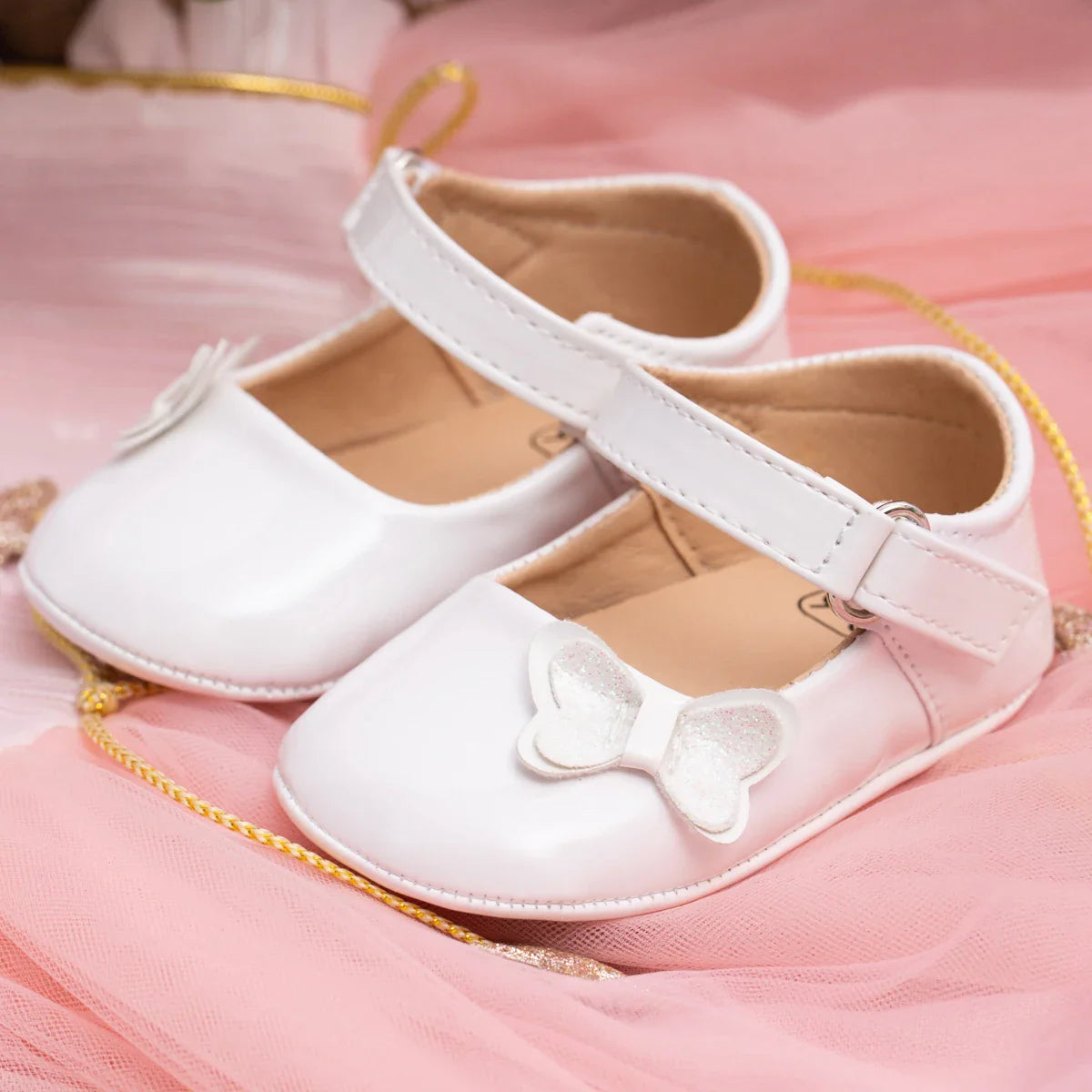Baby Girl Shoes Newborn PU Leather Bowknot Dress Infants Shoes Rubber Non-Slip Toddler First Walker Baby Shoes Girls