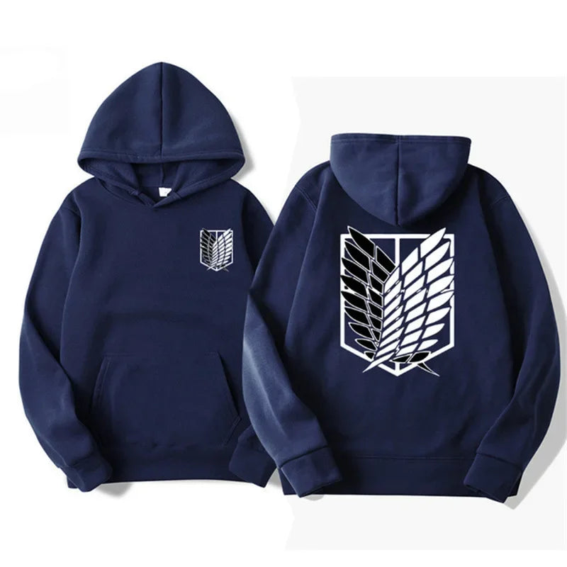 Men's Hoodie Anime Hoodies Men and Women Streetwear Pullover Harajuku Shingeki No Kyojin Hoodies Sweatshirt