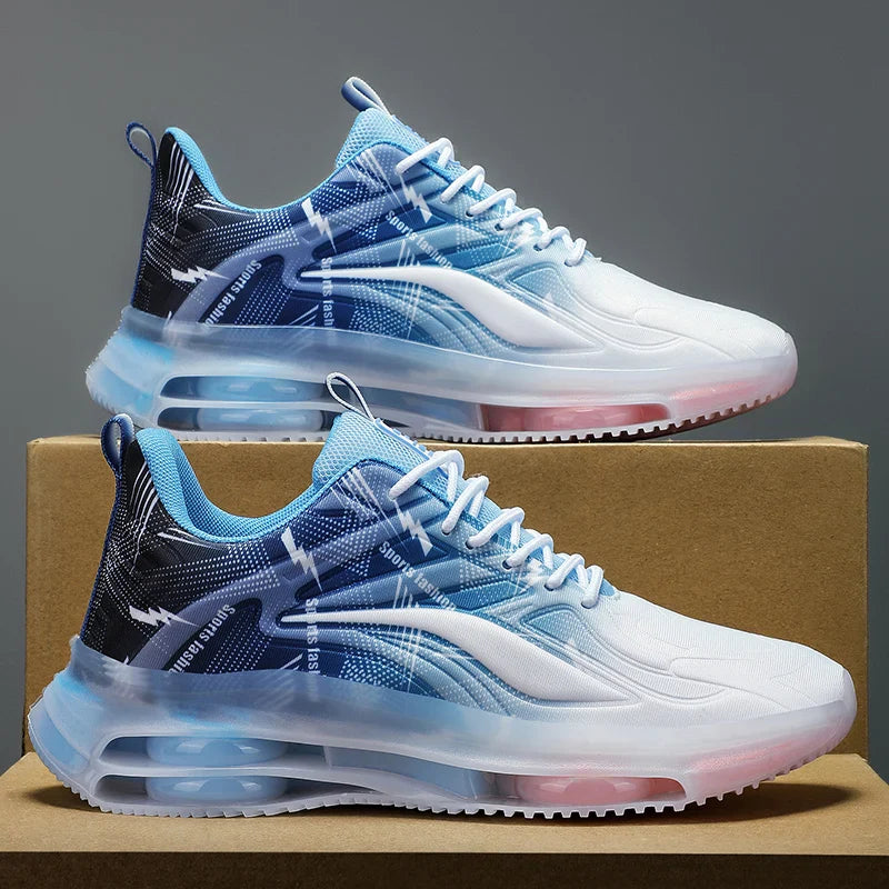 Men's Fashion Basketball Shoes with Air Cushions, Comfortable and Non-Slip, Breathable and Shock-Absorbing, Suitable for Men's Outdoor Activities (Available)