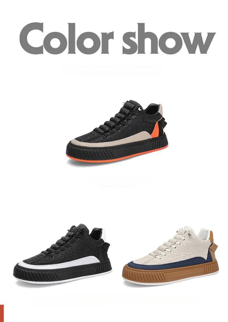 Men Sneakers Fashion Trend Luxury Brand Casual Flat Shoes Vulcanize Shoe Male Outdoors Non-slip wear-resistant Hiking Shoes 2023 (Available)